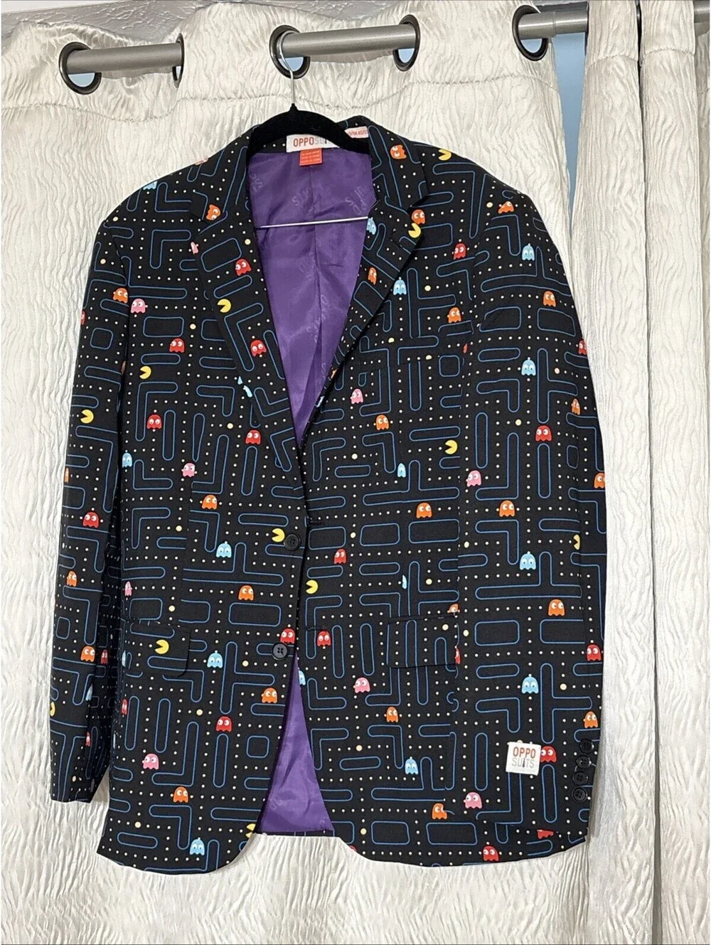 Opposuits Pac-Man Jacket & Pant & Tie Suit - Size 40  x 33